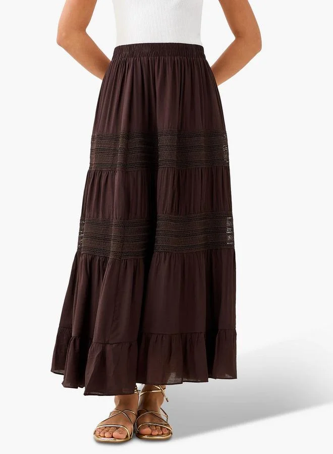 2Xtremz 2Xtremz Maxi Skirt with Tiered Design